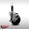 Service Caster 3.5'' SS Soft Rubber Swivel 1'' Expanding Stem Caster with Brake SCC-SSEX20S3514-SRS-TLB-1 - alternate 4